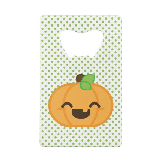 かわいいハロウィーンのカボチャのちょうちんパンプキンボトルオープナー クレジットカード栓抜き (裏面)