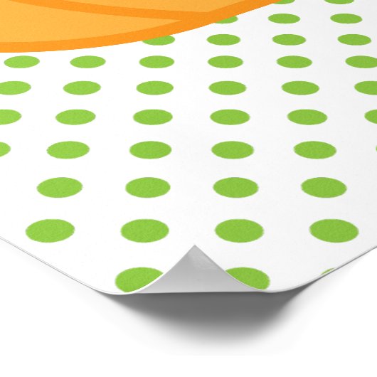 かわいいハロウィーンのカボチャのちょうちんパンプキンポスタープリント ポスター (角)