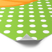 かわいいハロウィーンのカボチャのちょうちんパンプキンポスタープリント ポスター (角)