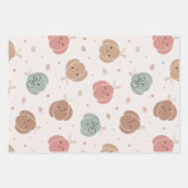 かわいいハロウィーンのカボチャの帽子と骨のかわいい ラッピングペーパーシート (正面)