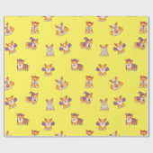 かわいいハロウィーンのコスチューム漫画コーギー ラッピングペーパー (フラット)