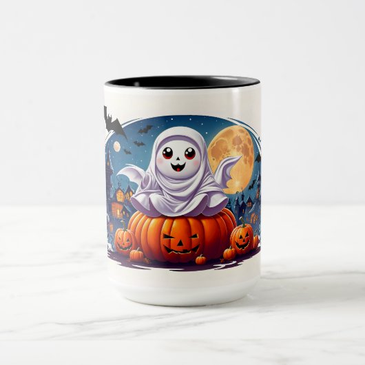 かわいいハロウィーンのシーン マグカップ (中央)