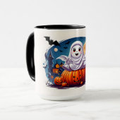 かわいいハロウィーンのシーン マグカップ (正面左)