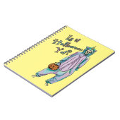 かわいいハロウィーンのスケルトンノートブック ノートブック (左側)