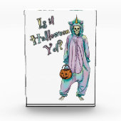 かわいいハロウィーンのスケルトン フォトブロック (正面)