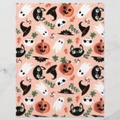 かわいいハロウィーンのトランクまたは治療の社会的距離 チラシ (裏面)