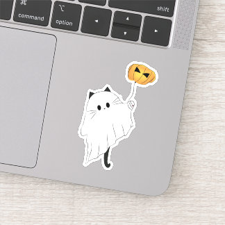 かわいいハロウィーンのブーとカボチャバルーン シール