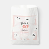 かわいいハロウィーンのブー幽霊ピンクの赤ちゃんシャワー フェイバーバッグ (正面)