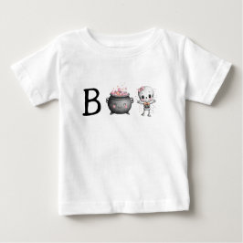 かわいいハロウィーンのブー ベビーTシャツ
