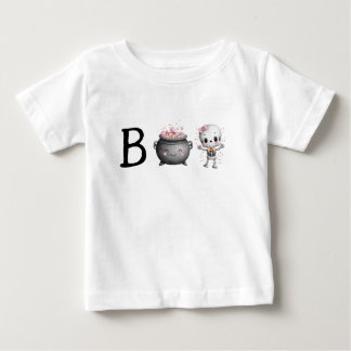 かわいいハロウィーンのブー ベビーTシャツ