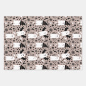 かわいいハロウィーンの不気味な幽霊 ラッピングペーパーシート (正面3)