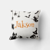 かわいいハロウィーンの名前 クッション (裏面)