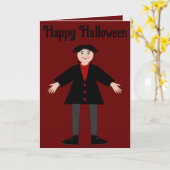 かわいいハロウィーンの吸血鬼カスタム カード (黄色い花)