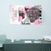 かわいいハロウィーンの女の子ピンクの赤ちゃんシャワー 横断幕 (トレードショー)