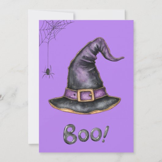 かわいいハロウィーンの子供たちパーティートリックまたはトリート 招待状 (裏面)