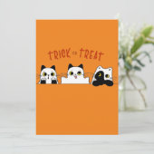 かわいいハロウィーンの子猫 サンキューカード (スタンド正面)