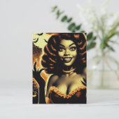 かわいいハロウィーンの少女 ポストカード (スタンド正面)