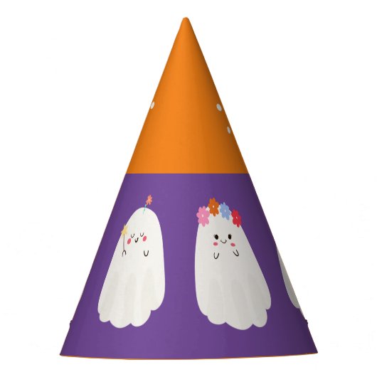 かわいいハロウィーンの幽霊不気味 パーティーハット (正面)