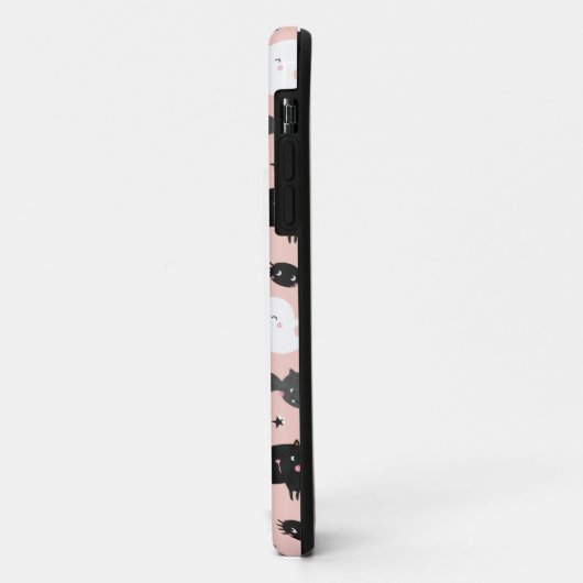 かわいいハロウィーンの幽霊、猫、こうもり、かぼちゃ Case-Mate iPhoneケース (裏面/左)