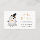 かわいいハロウィーンの本のベビー エンクロージャーカード (正面)