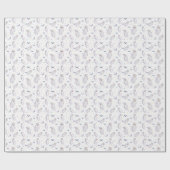 かわいいハロウィーンの水彩画幽霊 ラッピングペーパー (フラット)