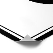 かわいいハロウィーンの猫のスケルトン ポスター (角)