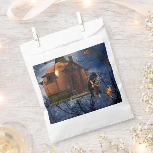 かわいいハロウィーンの生き物の出会い フェイバーバッグ (クリップ留めされた状態)