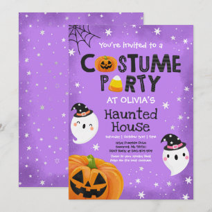 かわいいハロウィーンの衣装パーティースプークタクル 招待状