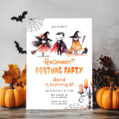 かわいいハロウィーンの衣装パーティー不気味な誕生日 招待状