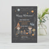 かわいいハロウィーンの衣装パーティー子供へパーティー 招待状 (スタンド正面)