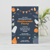 かわいいハロウィーンの衣装パーティー 招待状 (スタンド正面)