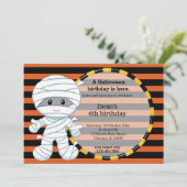 かわいいハロウィーンの誕生日 招待状 (スタンド正面)