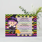 かわいいハロウィーンの誕生日 招待状 (スタンド正面)