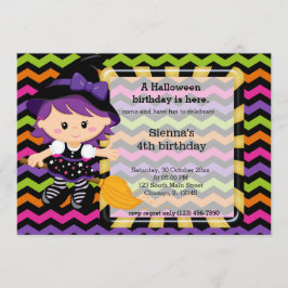 かわいいハロウィーンの誕生日 招待状