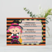 かわいいハロウィーンの誕生日 招待状 (スタンド正面)