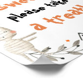 かわいいハロウィーンの赤ちゃんシャワーベビーは甘いサイン ポスター (角)