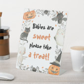 かわいいハロウィーンの赤ちゃんシャワーベビーは甘いサイン 台座サイン (インサイチュ)