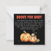 かわいいハロウィーンの赤ちゃんシャワー本ベビー挿入用 ノートカード (正面)