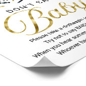 かわいいハロウィーンの赤ちゃんシャワー言わないベビーのサイン ポスター (角)