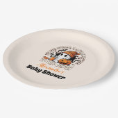 かわいいハロウィーンの赤ちゃんシャワー ペーパープレート (アングル)