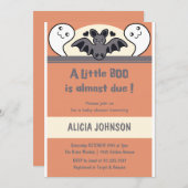 かわいいハロウィーンの赤ちゃんシャワー 招待状 (正面/裏面)