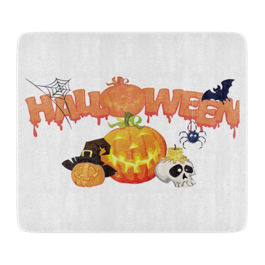 かわいいハロウィーンの飾り カッティングボード (正面)