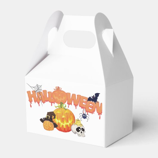 かわいいハロウィーンの飾り フェイバーボックス (正面サイド)