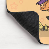 かわいいハロウィーンの魔女と猫 | マウスパッド (コーナー)