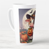 かわいいハロウィーンの魔女牛 カフェラテマグ (左アングル)