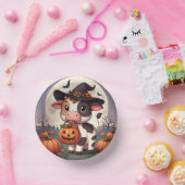 かわいいハロウィーンの魔女牛 ペーパーボウル (パーティー)