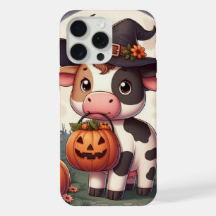 かわいいハロウィーンの魔女牛 iPhone 15 PRO MAXケース