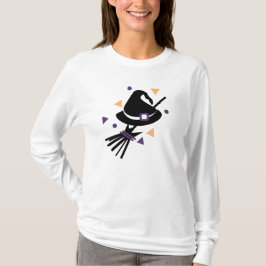 かわいいハロウィーンの魔女紙吹雪衣装パーティー Tシャツ