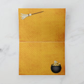 かわいいハロウィーンの魔女 カード (内部)