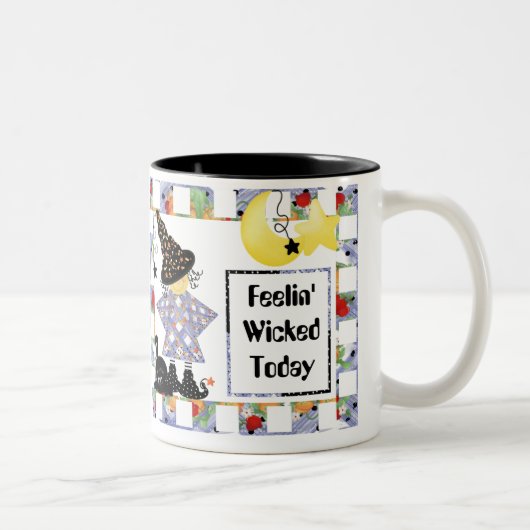 かわいいハロウィーンの魔女 ツートーンマグカップ (右)